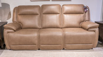Glencroft - Power Reclining Sofa With Adjustable Headrest - Sahara