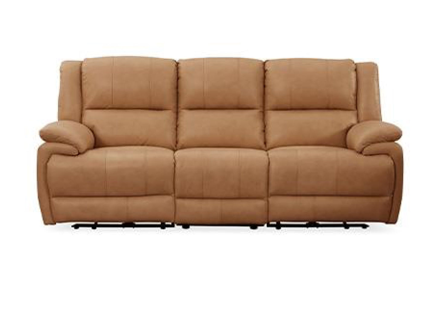Manwah Power Dual Reclining Leather Sofa - Madrid Canyon