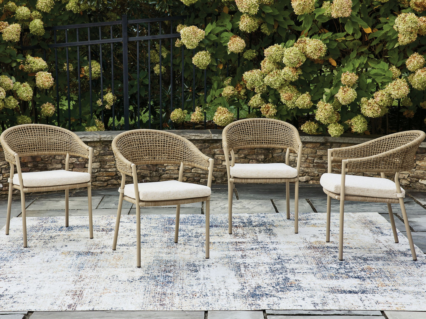 Orchard Beach - Arm Chair With Cushion (Set of 4) - Beige