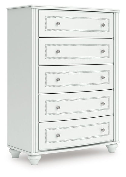 Kozlani - Five Drawer Chest - White