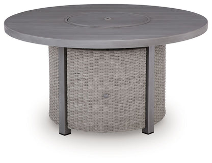 Half Moon Beach - Round Fire Pit Table - Gray