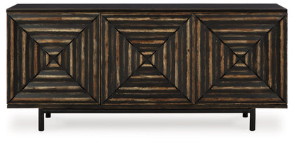 Fair Ridge - Accent Cabinet - Distressed Black