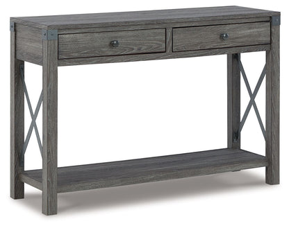 Freedan - Console Sofa Table - Grayish Brown