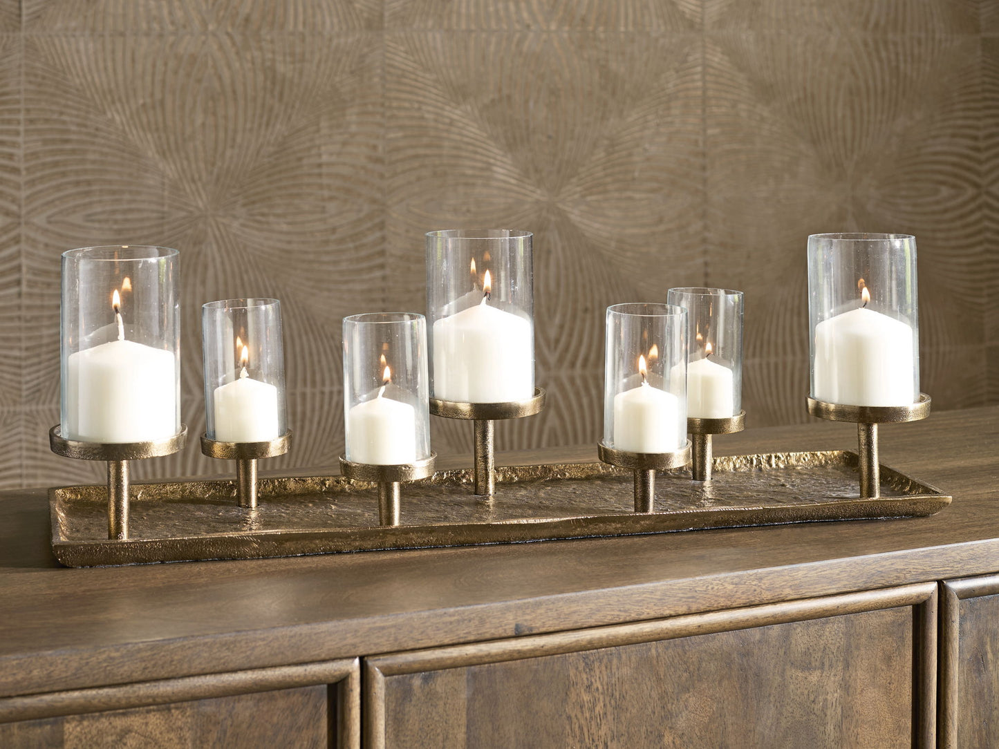 Wallmond - Antique Brass Finish - Candle Holder