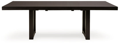 Neymorton - Dark Grayish Brown - 7 Pc. - Rectangular Extension Table, 6 Side Chairs