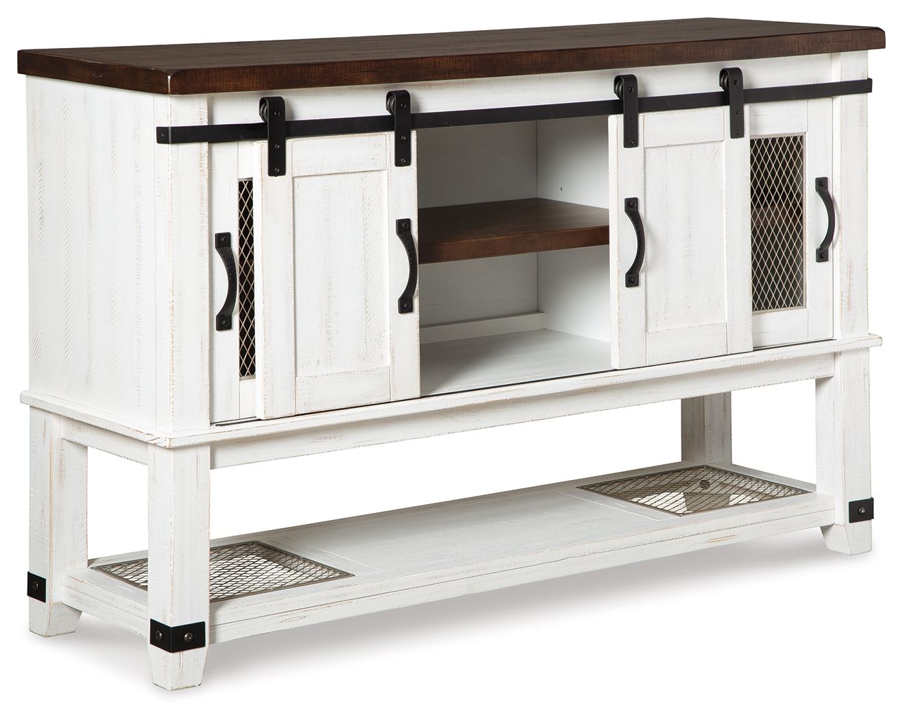 Valebeck - Dining Room Server - White / Brown