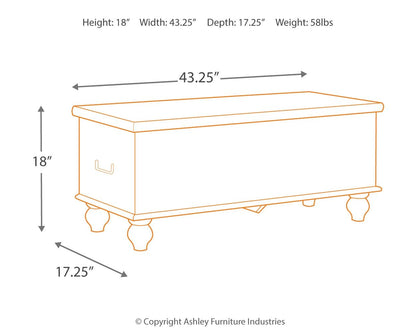 Fossil Ridge - Beige - Storage Bench