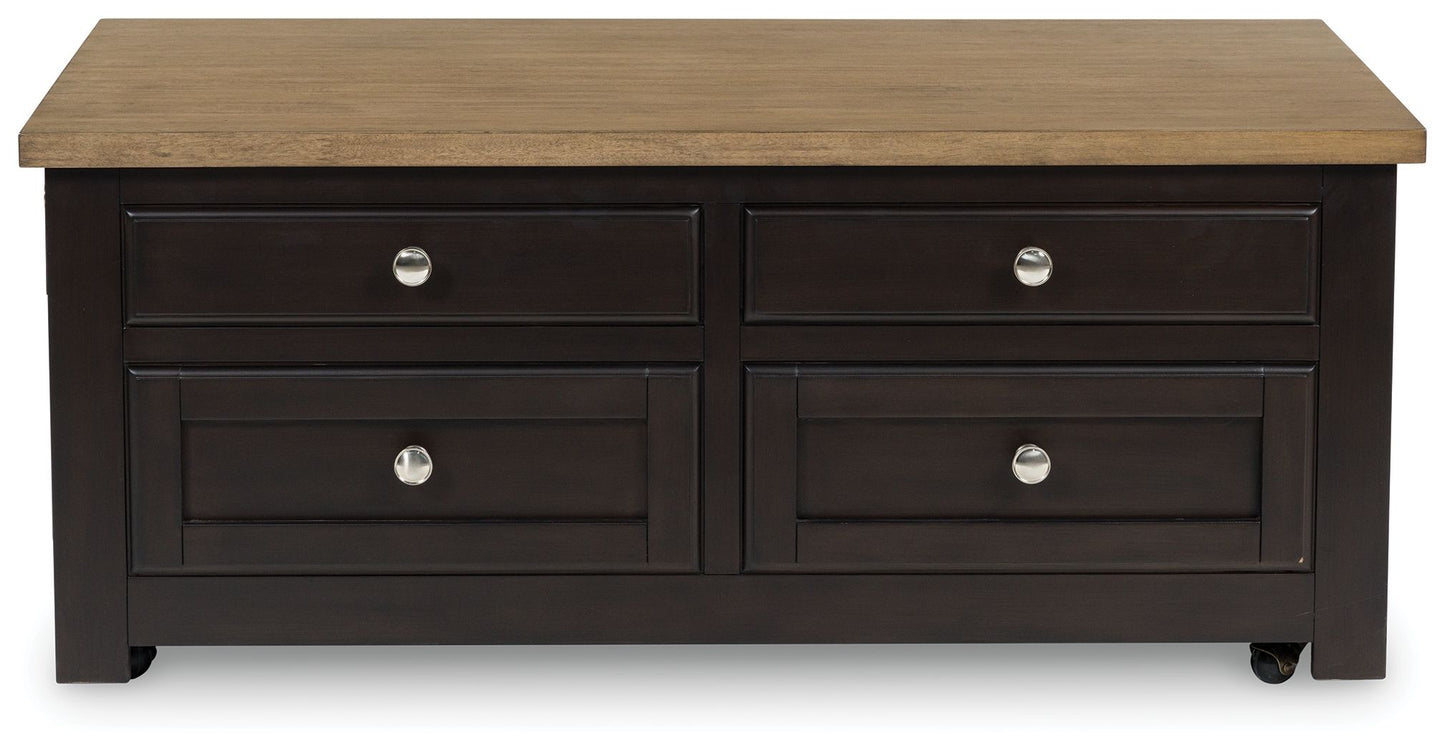 Drazmine - Lift Top Cocktail Table - Brown