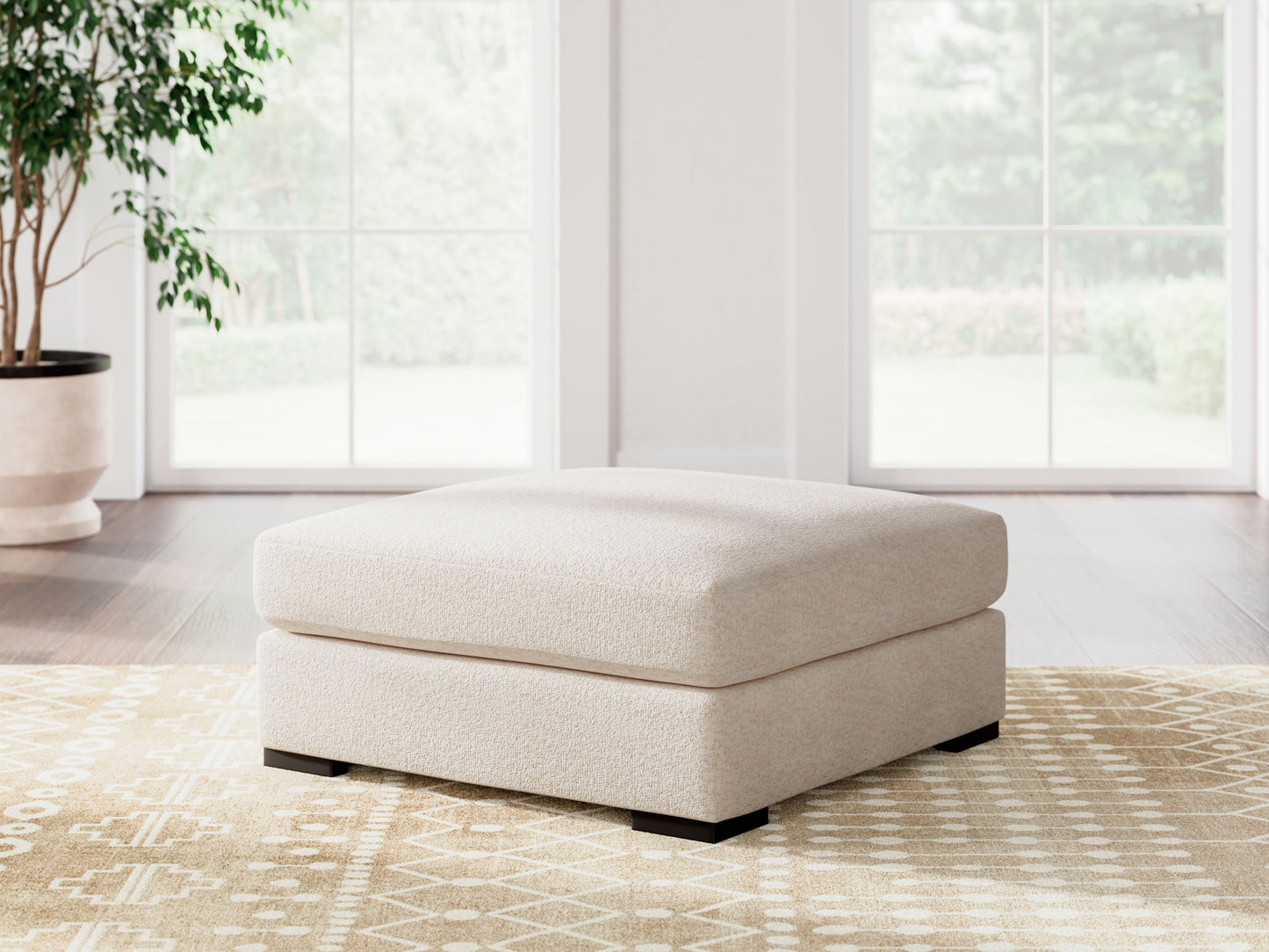 Donelson Creek - Oversized Accent Ottoman - Vanilla
