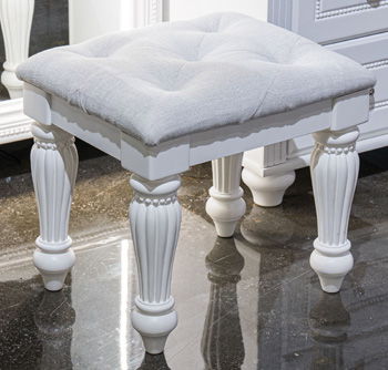Kozlani - White - Vanity Upholstered Stool