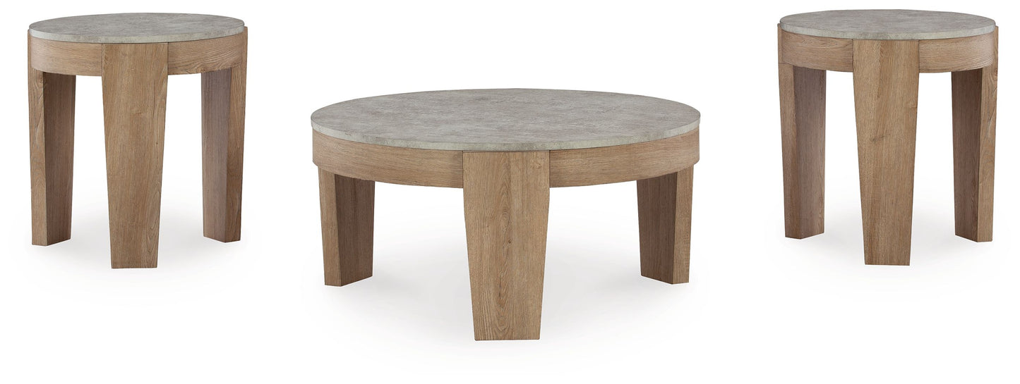 Guystone - Occasional Table Set (Set of 3) - Light Brown