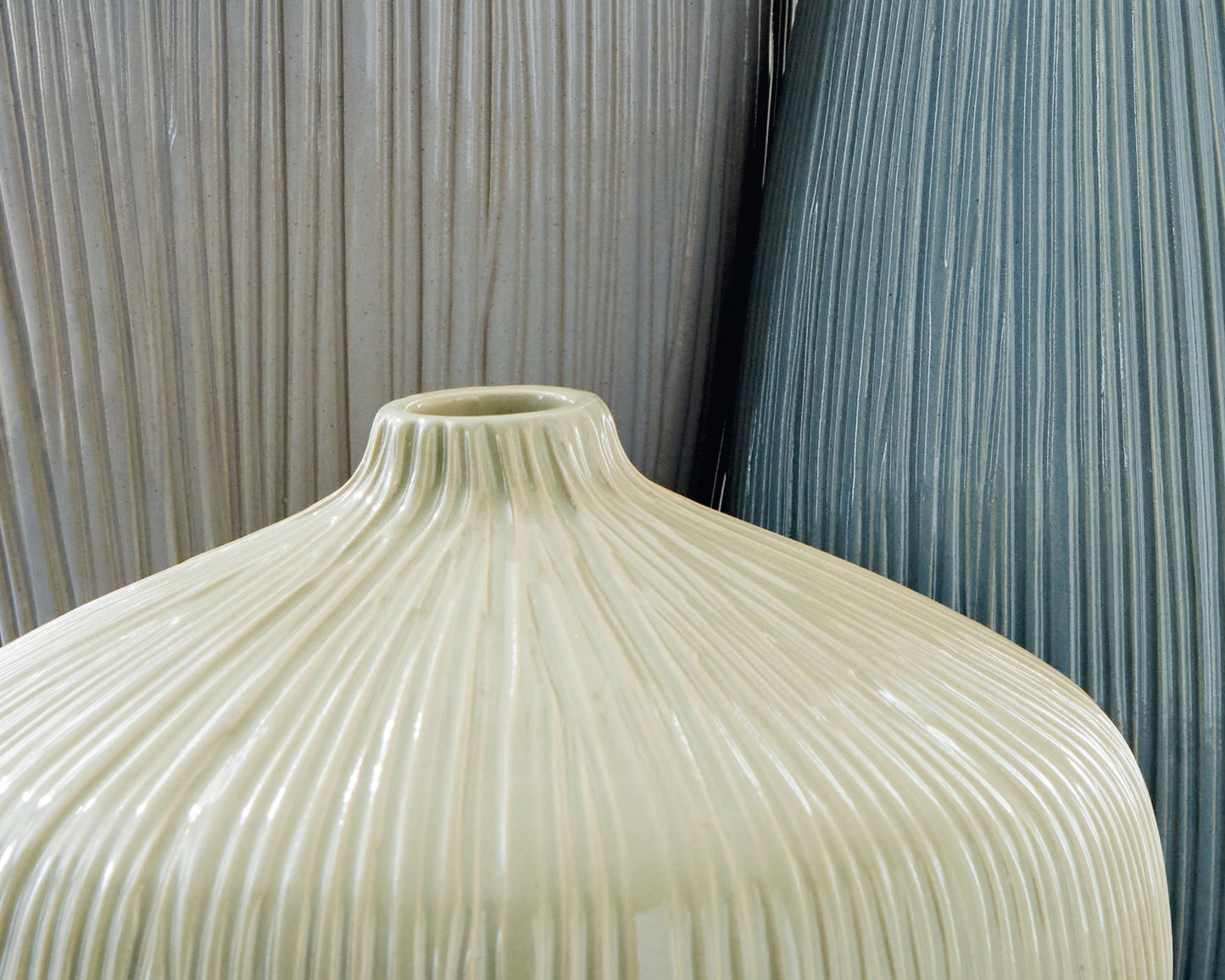 Eiderman - Vase Set (Set of 3) - Gray / Blue / Green