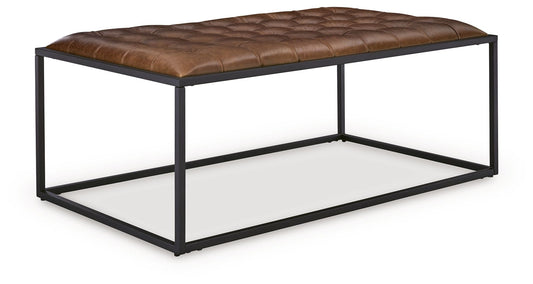 Junsor - Cocktail Ottoman - Brown / Black