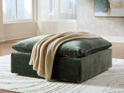 Carriage View - Jade - Oversized Accent Ottoman