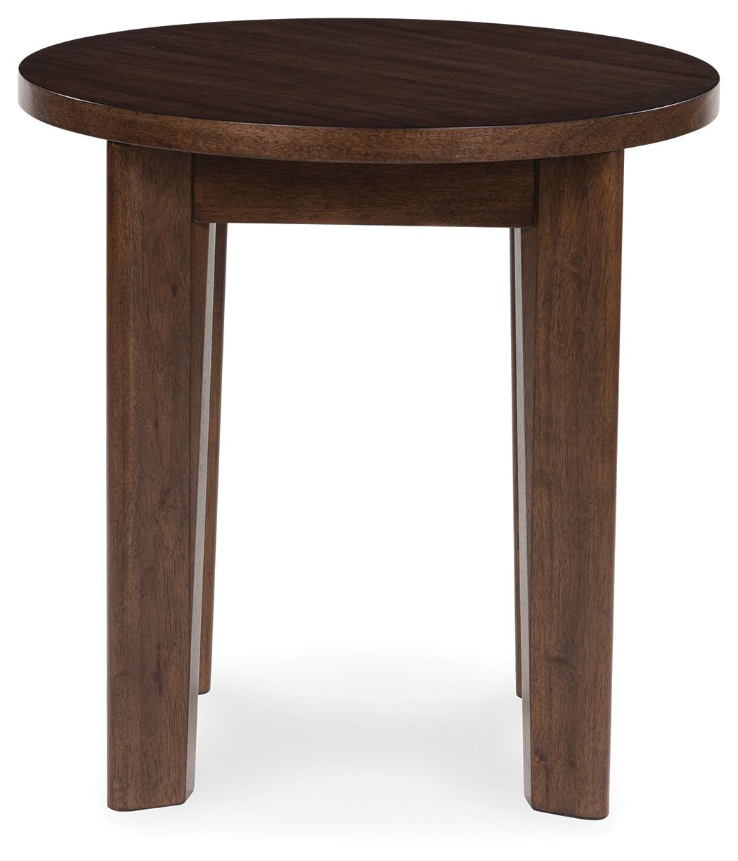 Korestone 2 - Round End Table - Dark Brown