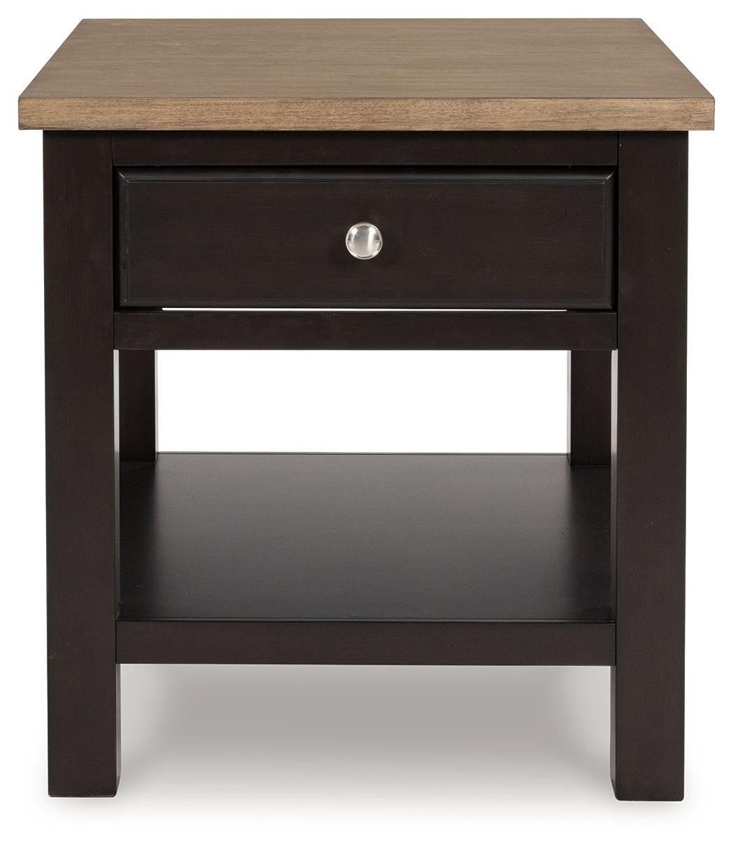 Drazmine - Rectangular End Table - Brown