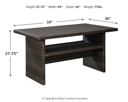 Easy Isle - Dark Brown / Beige - RECT Multi-Use Table