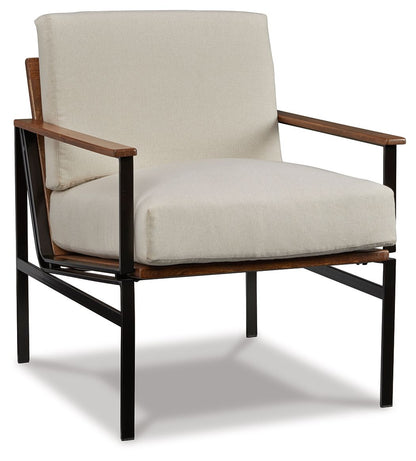 Tilden - Accent Chair - Ivory / Brown