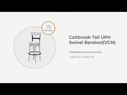 Caitbrook - Gray - Tall UPH Swivel Barstool